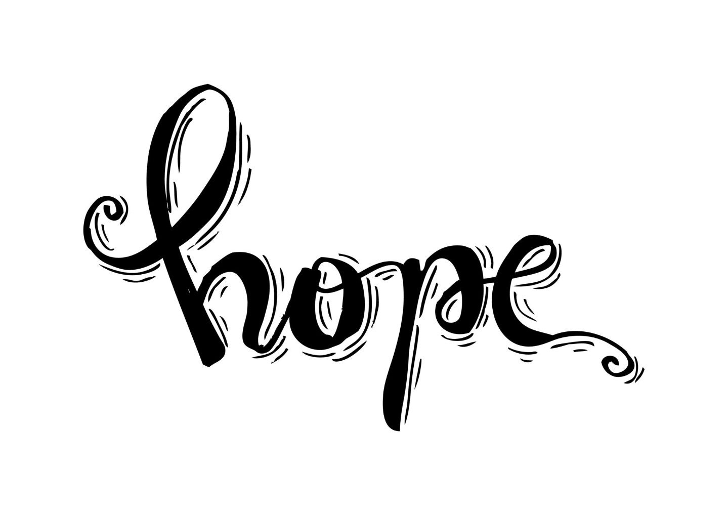 Hope hand lettering calligraphy