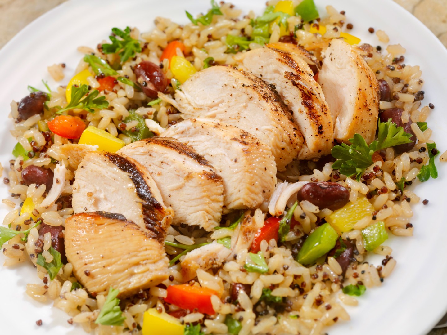 chicken and brown rice stir-fry||