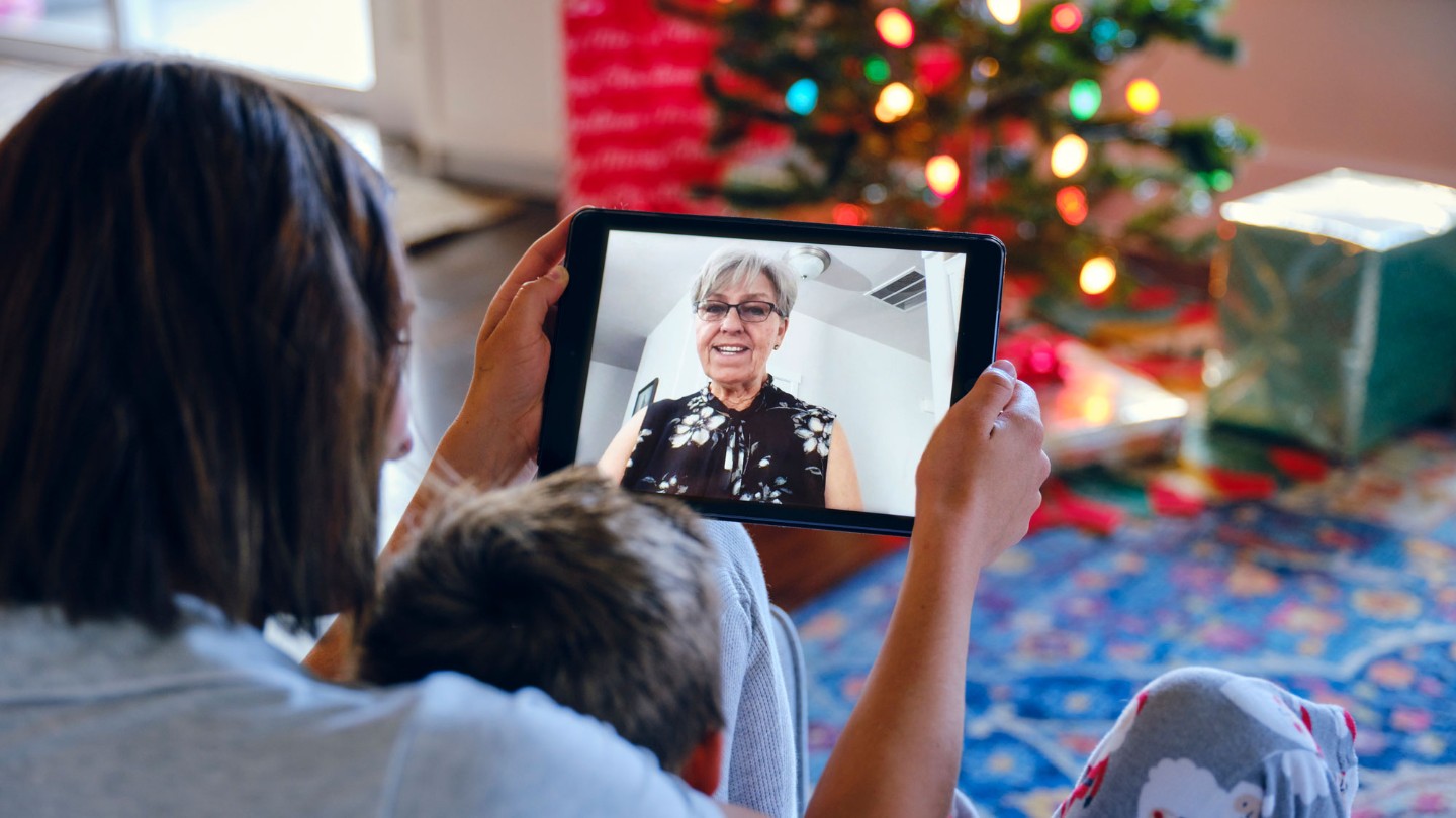 video call on Christmas